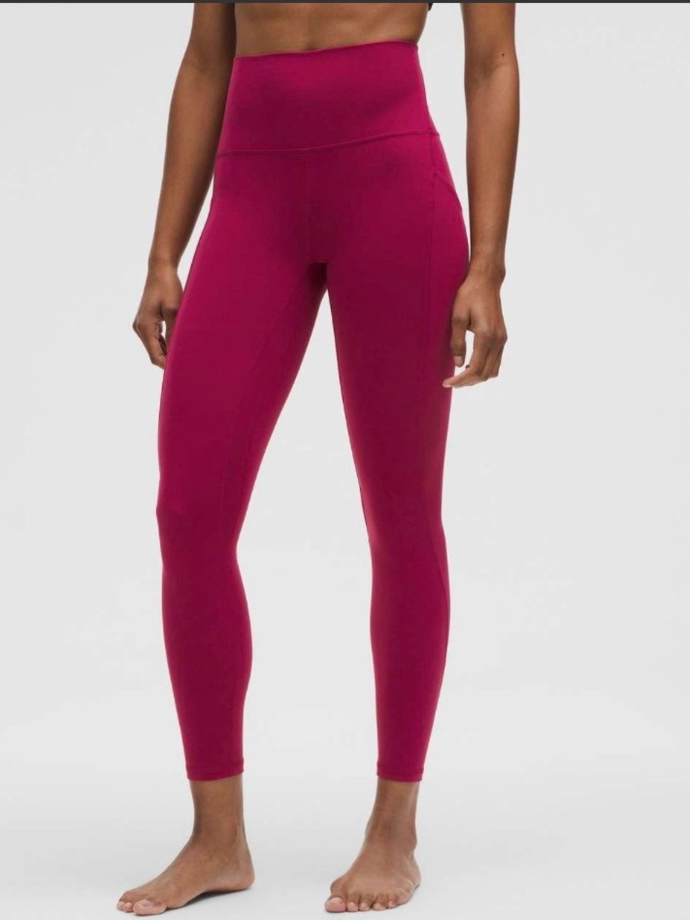 Lululemon Align High Rise Pockets 4 Leggings Tight Womens Magenta Smoke Pink 26”